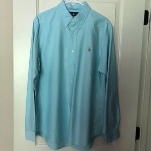 Ralph Lauren men’s teal blue button down shirt